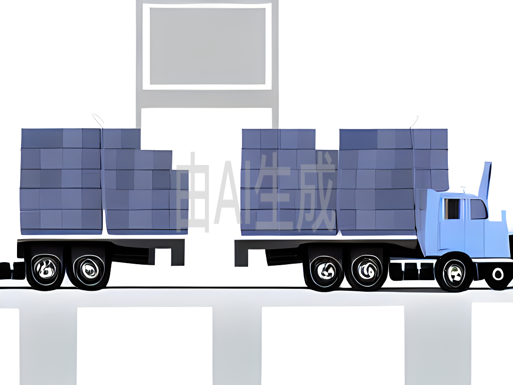 大藍(lán)色卡車與分開的拖車 3D渲染技術(shù)在農(nóng)業(yè)與大廈運(yùn)輸中的應(yīng)用